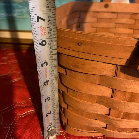 Bundle 𝅺2 Longaberger 1996 Handwoven Large/Small Square Baskets   12'' - Picture 9 of 16